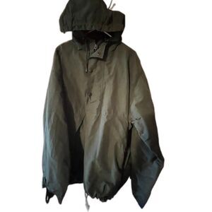 Vintage Gap quarter zip green hooded coat XL